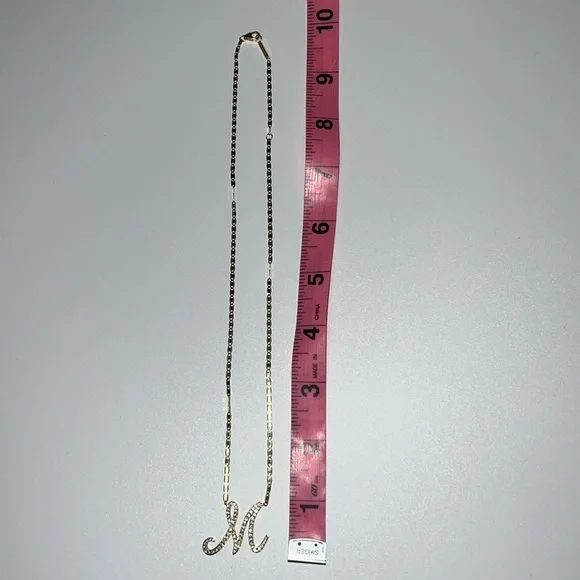 💎NWT LANA MALIBU INITIAL NECKLACE “M” 14 K GOLD & DIAMOND - Picture 5 of 17